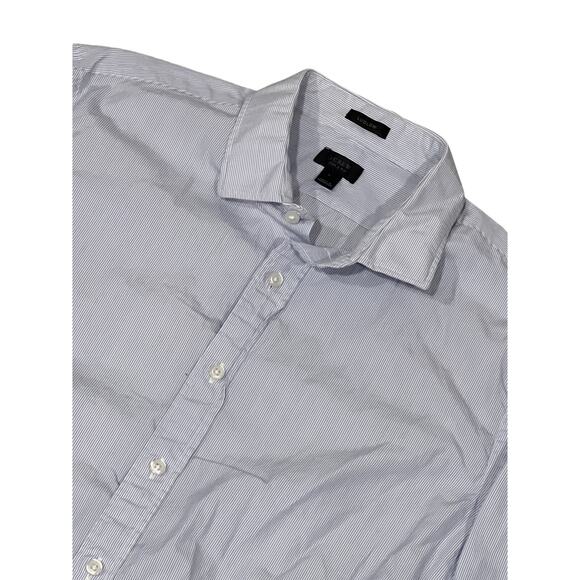 J Crew, Ludlow Blue Stripe Dress Shirt, Size Large, 1095Z - Picture 1 of 3